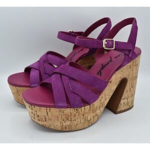 Free People Women Sz EU 40 US 10 Lisbon Verbena Purple Platform Mary Jane Sandal